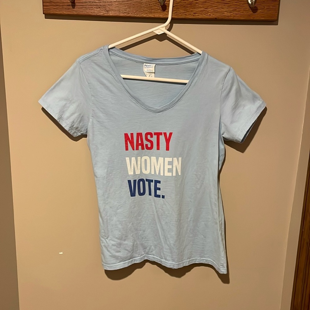 Women’s Small Tee shirt feminist vote